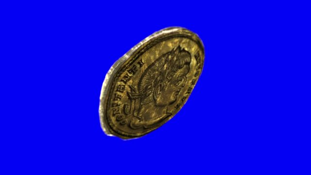 Roman Gold Coin Emperor Constantine Profile