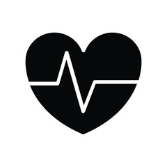 Heartbeat symbol simple glyph icon 