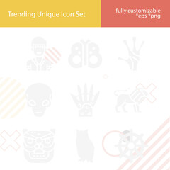 Simple set of et related filled icons.