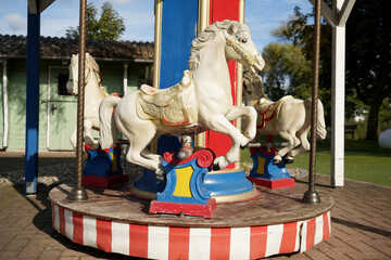 carousel horses on the carousel