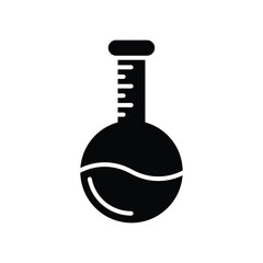 Round bottom flask glyph icon