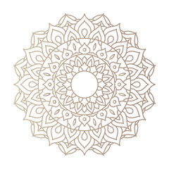mandala in silver flower shaped vector design