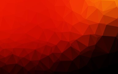 Dark Red, Yellow vector low poly layout.