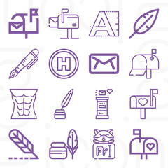 16 pack of settlements  lineal web icons set