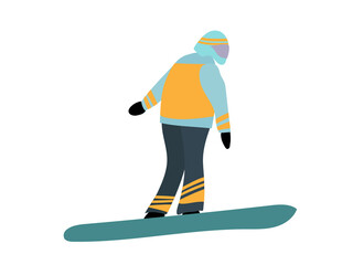 Fototapeta premium A silhouette of a snowboarder in a jump.