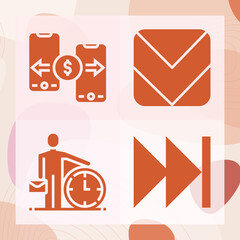 Simple set of leaders related filled icons