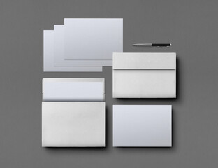 A4 Flyer Poster Folder Cardboard Box Mockup

