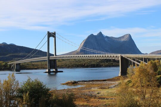 Landscape in Northern Norway during a road trip to the arctic circle