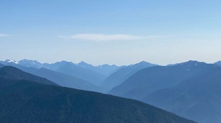 mountains and clouds