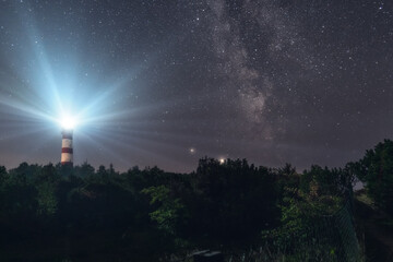 Leuchtturm und Milchstraße auf Insel Amrum © ohenze