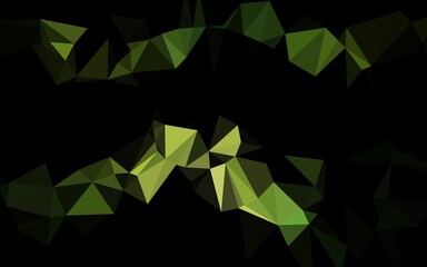 Dark Green vector low poly layout.