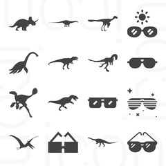 16 pack of eased  filled web icons set