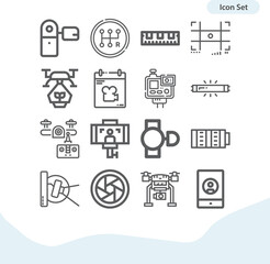Simple set of substitute related lineal icons.