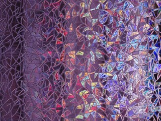 Rainbow reflected lines, shapes, colours