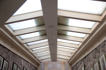 Obraz premium steel roof ,metal roof in construction site