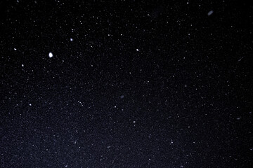 Snow fall. Night sky.