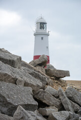Fototapeta na wymiar Portland Bill Lighthouse Dorset England UK 