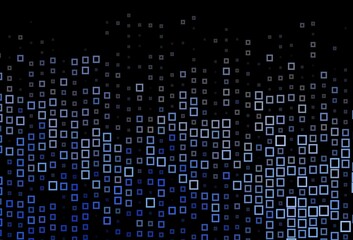 Dark BLUE vector pattern in square style.