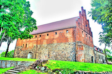 Średniowieczny zamek rycerski w Świdwinie. 