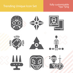 Simple set of confessed related filled icons.