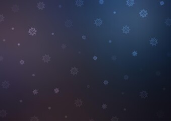 Dark vector cover with beautiful snowflakes.