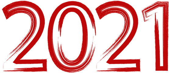 2021 HAPPY NEW YEAR script text hand lettering. Brush concept