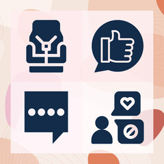 Simple set of boom related filled icons