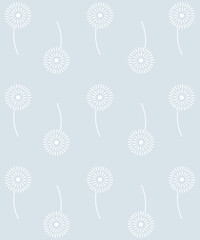 Doodle hand drawn dandelion flowers