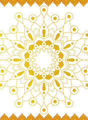 Isolated mandala yellow vector design