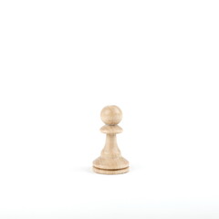 single white chess piece pawn on white background