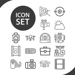 Simple set of ran related lineal icons.
