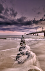 morning mood at sandy beach in Zingst Mecklenburg-Westpommerania Germany