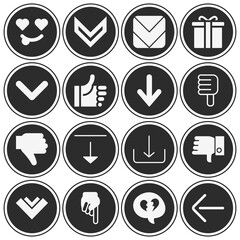 16 pack of wards  filled web icons set