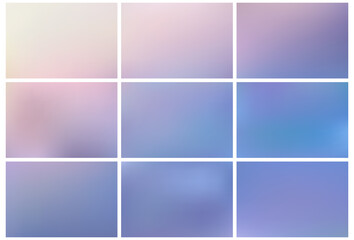 Obraz premium Collection of simple colored gradient mesh backgrounds.
