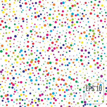 Seamless Pattern with Colorful polka dots © writerfantast