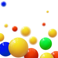 Soft spheres. Plastic bubbles. Glossy balls