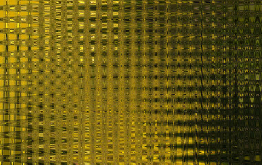 Abstract zigzag pattern with waves in golden and green tones. Artistic image processing created by leaves western thuja photo. Beautiful multicolor pattern for any design. Background image