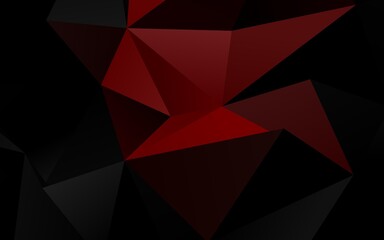 Dark Red vector blurry triangle template.