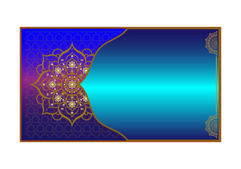 Luxury Islamic Mandala With Blue Background Illustration Vector