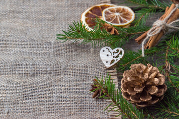 Happy New year 2021 background. Christmas. Christmas card. The view from the top. Space for text.