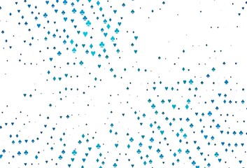 Light BLUE vector texture with playing cards.