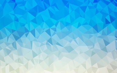 Fototapeta premium Light BLUE vector low poly texture.