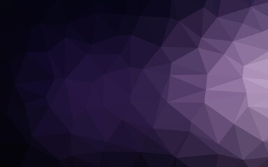 Dark Purple vector blurry triangle template.