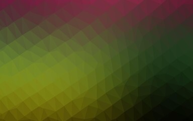 Dark Multicolor, Rainbow vector triangle mosaic texture.
