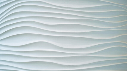 Gypsum texture.White wavy background. Interior wall decoration or panel pattern. white background of abstract waves