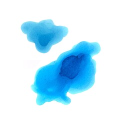 Watercolor Blue Splash. Alcohol Ink Texture. Abstract colorful background