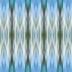 Tableau sur plexiglas Style bohème Ikat Abstract Blur Seamless Pattern Ethnic Swatch. High quality illustration. Smudged boho traditional ikat thread design. Fuzzy abstract blobs.  © NinjaCodeArtist