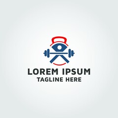 Fototapeta premium physical fitness vector logo design idea and inspiration