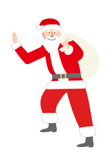 プレゼントを抱えたサンタクロース