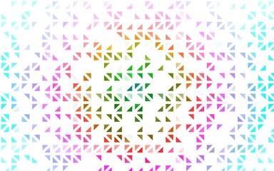 Light Multicolor, Rainbow vector template with crystals, triangles.